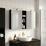 vidaXL Set dulap baie cu raft 3 pcs 120 x 14,5 x 70 cm Lemn compozit 3403753