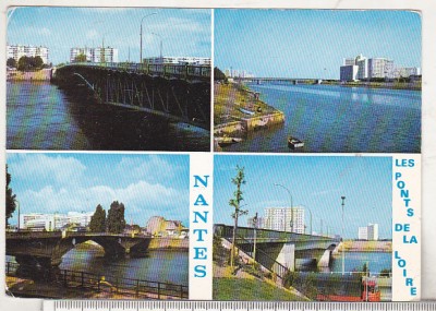 bnk cp Poduri - Franta - Nantes - Podurile peste Loara - uzata foto