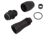 Conector circular 720 250V 3 pini mufă mamă lipire pe cablu