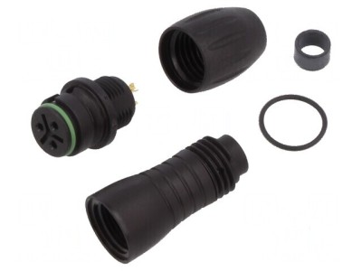 Conector circular 720 250V 3 pini mufă mamă lipire pe cablu foto