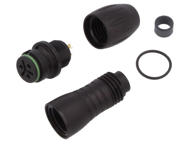 Conector circular 720 250V 3 pini mufă mamă lipire pe cablu