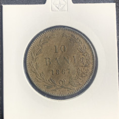 Moneda 10 bani 1867 monetăria Watt &co