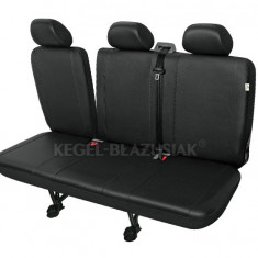 Husa bancheta microbuz 3 locuri cu spatar rabatabil din piele ecologica pentru Jumper Jumpy Fiat Ducato Scudo Ford Transit Iveco daily Sprinter Vito