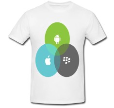 Tricou &amp;quot; Android, Apple and Blackberry &amp;quot; foto