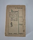 Carte veche Barbu Marian Dictionar de citate si locutiuni straine