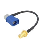 Cablu adaptor Fakra mama - SMA mama in unghi drept 10cm JC Antenna