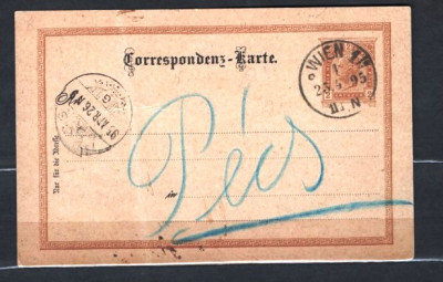 AUSTRIA 1895 - CARTE POSTALA CIRCULATA, Y7 foto