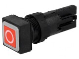 Comutator apăsare 16mm roșu