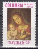 Columbia 1978 - Crăciun - Pictura de Vasquez, MNH, Nestampilat