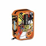 Penar Mitama Super Triplo 3 compartimente design negru cu albastru