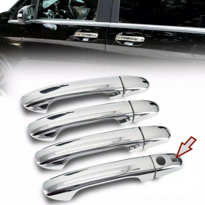 Set de 4 manere de usi cromate keyless go din inox pentru Mercedes Vito, V-Class W447 din 2014