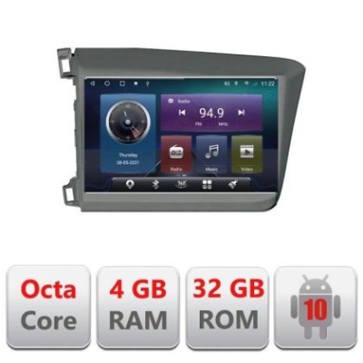 Navigatie Honda Civic Sedan C-132 Octa Core cu Android Radio Bluetooth Internet GPS WIFI 4+32GB CarStore Technology foto