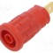 Conector banană 4mm soclu roșu 24A 1kV aurit Hirschmann T&amp;M