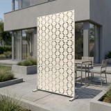 Paravan decorativ exterior Basciano din otel galvanizat 180x90 cm bej