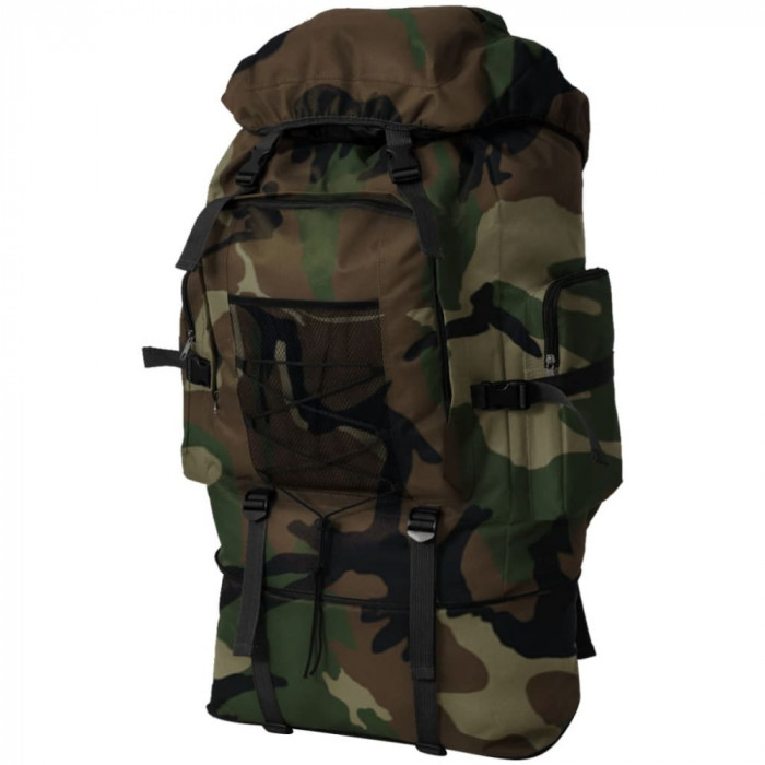 vidaXL Rucsac &icirc;n stil militar, XXL, 100 L, camuflaj