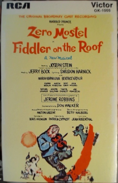 Caseta Fiddler On The Roof (The Original Broadway Cast), originala