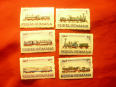 Serie Romania 1979 - Locomotive romanesti IVA &amp;#039;79, 6 valori foto