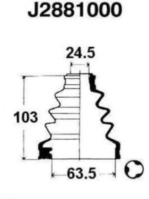 Kit burduf planetara NISSAN PICK UP II (D21) (1985 - 1998) NIPPARTS J2881000 foto