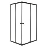 Olga SQ Element 80x100 negru pătrat cabină de duș fără tavă