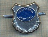 Y 1631 INSIGNA- MILITARA -SEMN DE ARMA-MINISTERUL JUSTITIEI -PENTRU COLECTIONARI