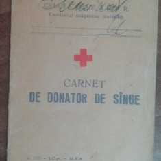 M3 C18 - 1962 - Carnet de donator de sange - Crucea rosie a RPR