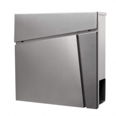 Cutie postala cu loc pentru ziar, inox, 37x10.5x37 cm, Springos foto