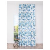 Draperie Mendola Fabrics, model Rialto, Riviera, natur, turcoaz, semiopac, 280 cm