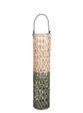 Felinar suspendabil bambus natur verde Layla &Oslash; 20 cm x 80 h / 103 h