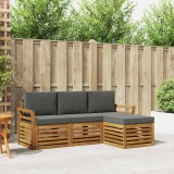 vidaXL Seturi de canapele cu pernă 4 pcs Natural și Antracit 3374612