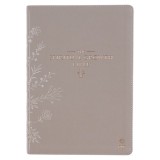 The Spiritual Growth Bible, Study Bible, NLT - New Living Translation Holy Bible, Faux Leather, Taupe Embroidred Floral