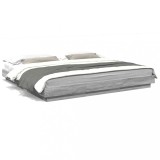 Cumpara ieftin Cadru de pat, gri sonoma, 200x200 cm, lemn prelucrat