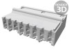 Conector cablu-placă AMP 8 pini gri, TE Connectivity