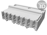 Conector cablu-placă AMP 8 pini gri, TE Connectivity