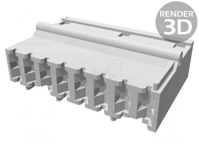 Conector cablu-placă AMP 8 pini gri foto