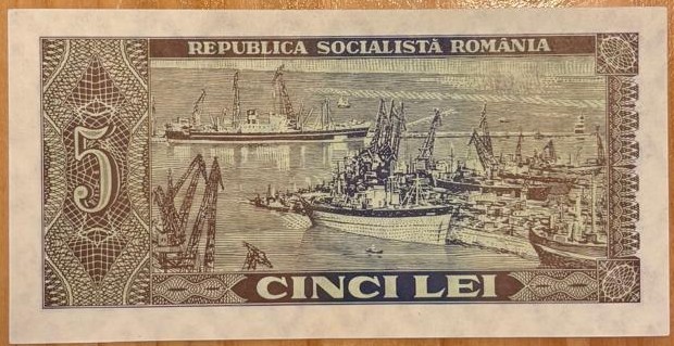 Bancnota 5 LEI 1966 UNC