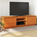 VidaXL Dulap TV, maro ceruit, 140x35x40 cm, lemn masiv de pin
