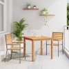 VidaXL Set de masă pentru grădină 3 pcs Gri Rattan poli