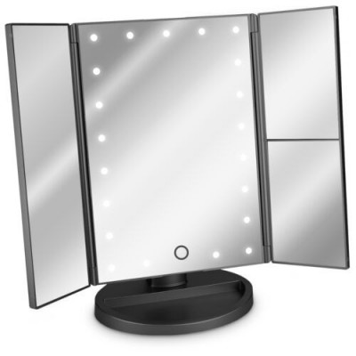 Oglinda Cosmetica cu 3 fete, Iluminare LED, marire 3x, pliabila, 43457.47 foto