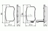 Set placute frana,frana disc HONDA CIVIC IX Limuzina (FB, FG) (2011 - 2016) BOSCH 0 986 461 006