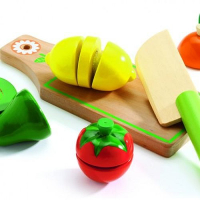 Fructe si legume de feliat de lemn - Set joc de rol foto