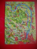 HOPCT 22634 CARTE POSTALA CU HARTA ZONALA BUDAPESTA --UNGARIA -NECIRCULATA