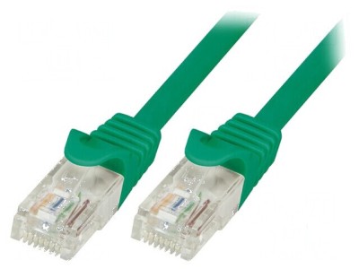Patch cord U/UTP 6 litat CCA PVC verde 1m 24AWG foto