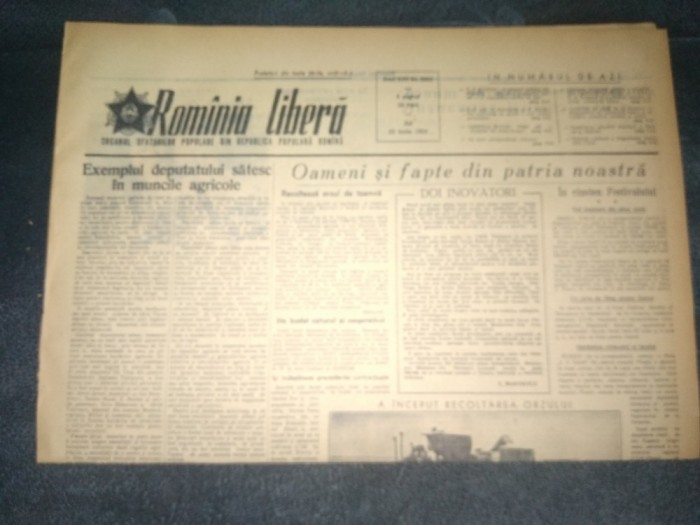 ZIARUL ROMANIA LIBERA 23 IUNIE 1955