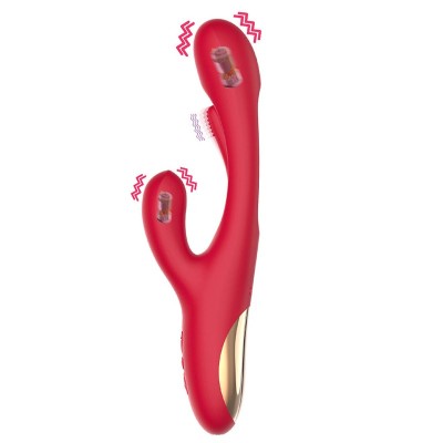 Vibrator LoveS Rabbit Flapping Red foto