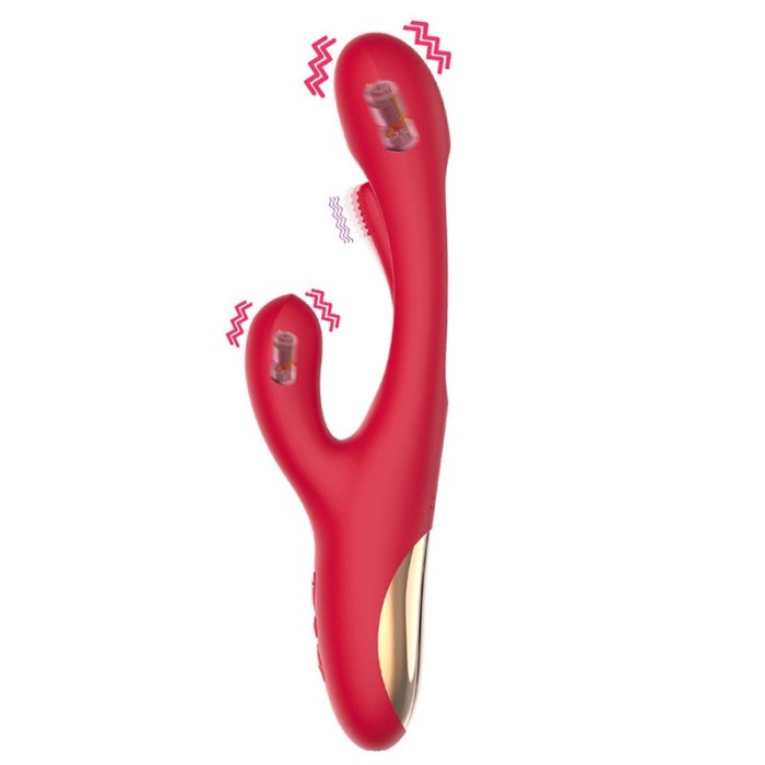 Vibrator LoveS Rabbit Flapping Red