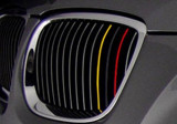 Sticker auto pentru grila aer model BMW German Flag (3 buc - 35cm x 1cm) ManiaStiker