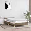 Cadru de pat cu tăblie fără saltea, taupe, 80x200 cm, textil