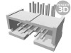 Conector IDC Tată 10 Pini 90&deg; THT Aurit 2.54mm Negru, TE Connectivity