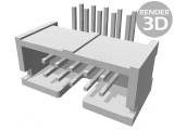 Conector IDC Tată 10 Pini 90&deg; THT Aurit 2.54mm Negru, TE Connectivity
