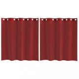 Cumpara ieftin Perdele Voile cu Oelii 2 buc Rosu Vin